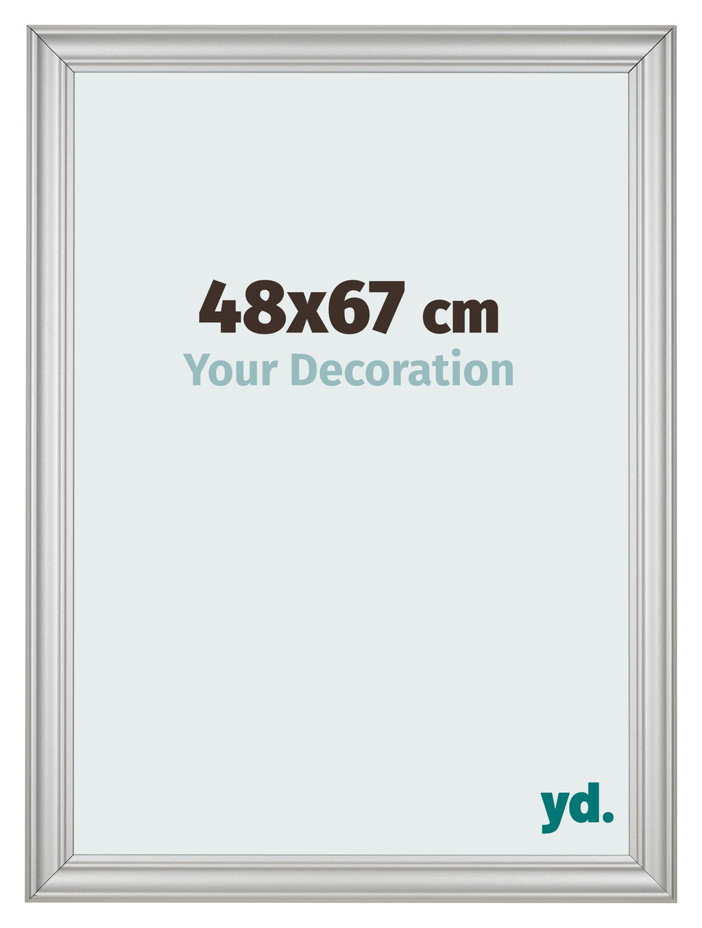Photo Frame 48x67cm Silver Matte MDF Lazio Front Size | Yourdecoration.com