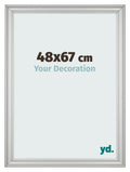 Photo Frame 48x67cm Silver Matte MDF Lazio Front Size | Yourdecoration.com