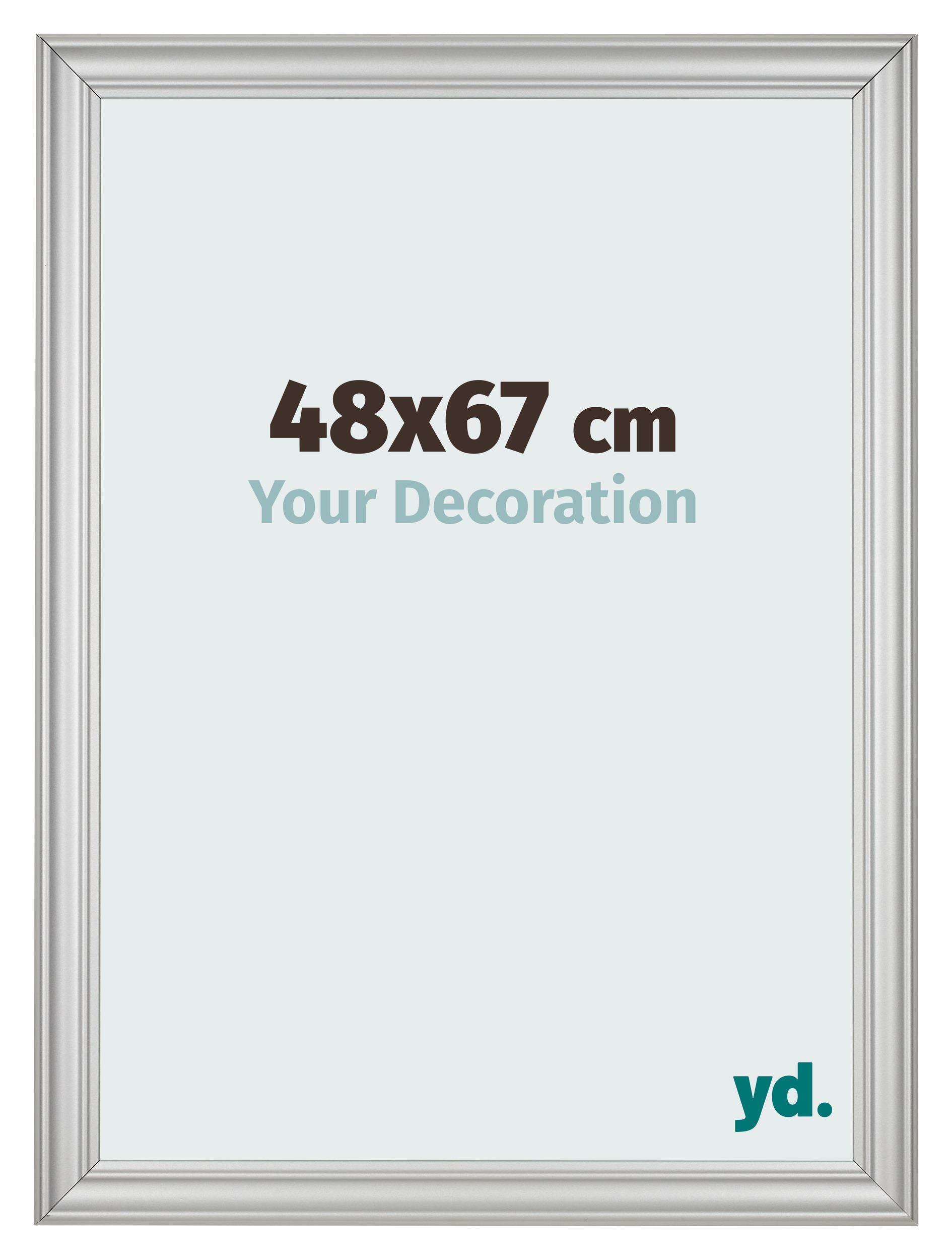 Photo Frame 48x67cm Silver Matte MDF Lazio Front Size | Yourdecoration.com