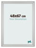Photo Frame 48x67cm Silver Matte MDF Lazio Front Size | Yourdecoration.com