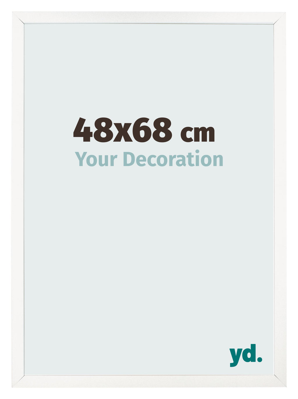 Photo Frame 48x68 cm White High Gloss MDF Bologna Front Size | Yourdecoration.com