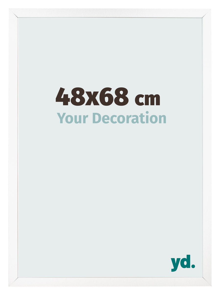 Photo Frame 48x68 cm White Matte MDF Bologna Front Size | Yourdecoration.com