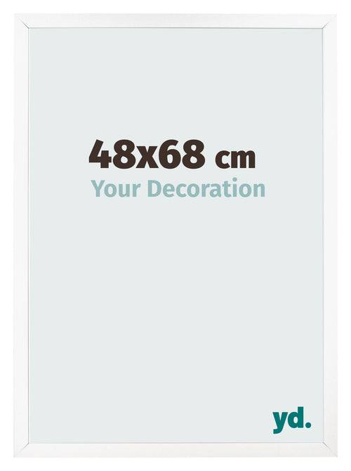 Photo Frame 48x68 cm White Matte MDF Bologna Front Size | Yourdecoration.com