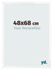 Photo Frame 48x68 cm White Matte MDF Bologna Front Size | Yourdecoration.com