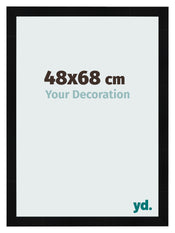 Photo Frame 48x68cm Black Silver Polished MDF Pisa Front Size | Yourdecoration.com