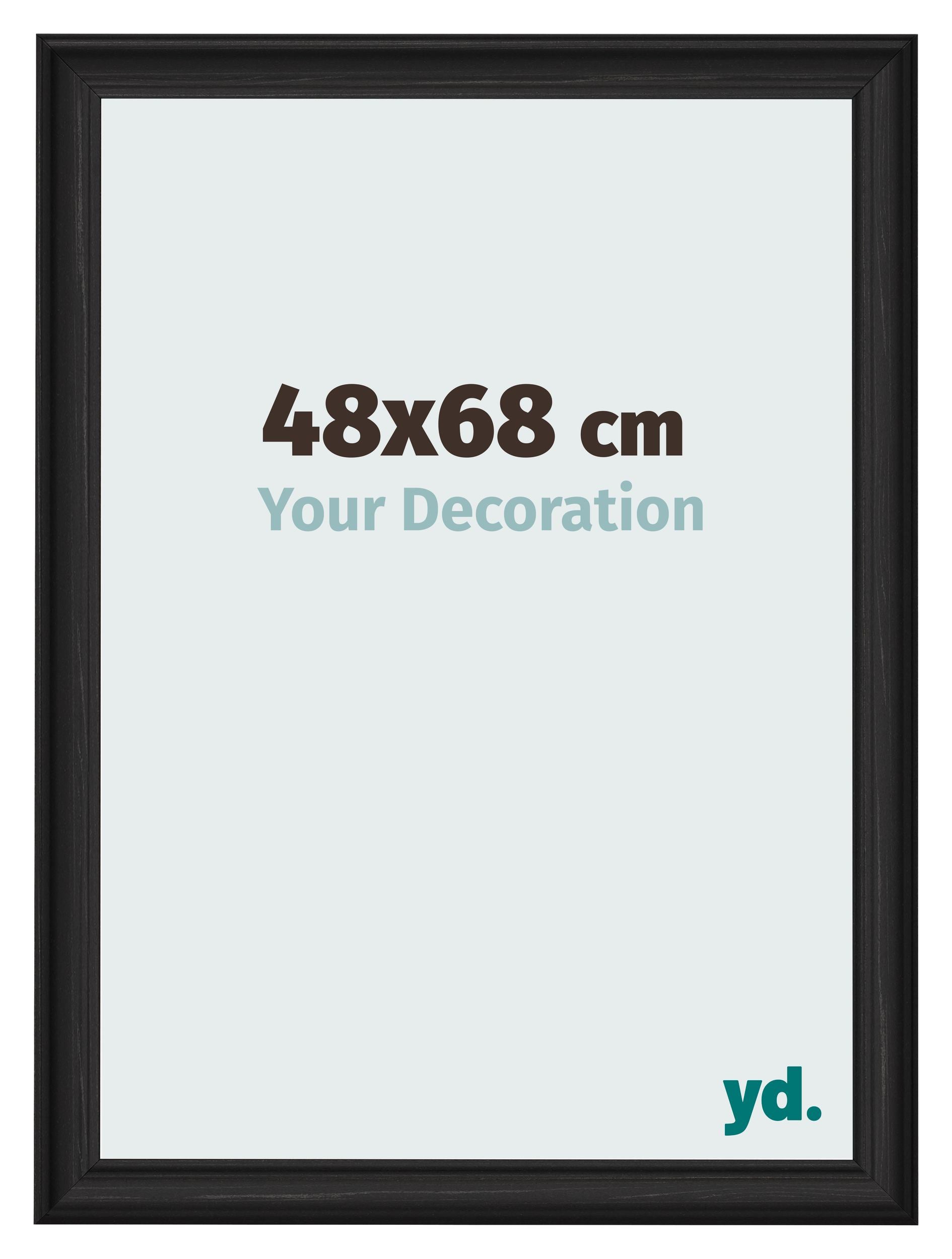 Photo Frame 48x68cm Black Woodgrain MDF Lazio Front Size | Yourdecoration.com
