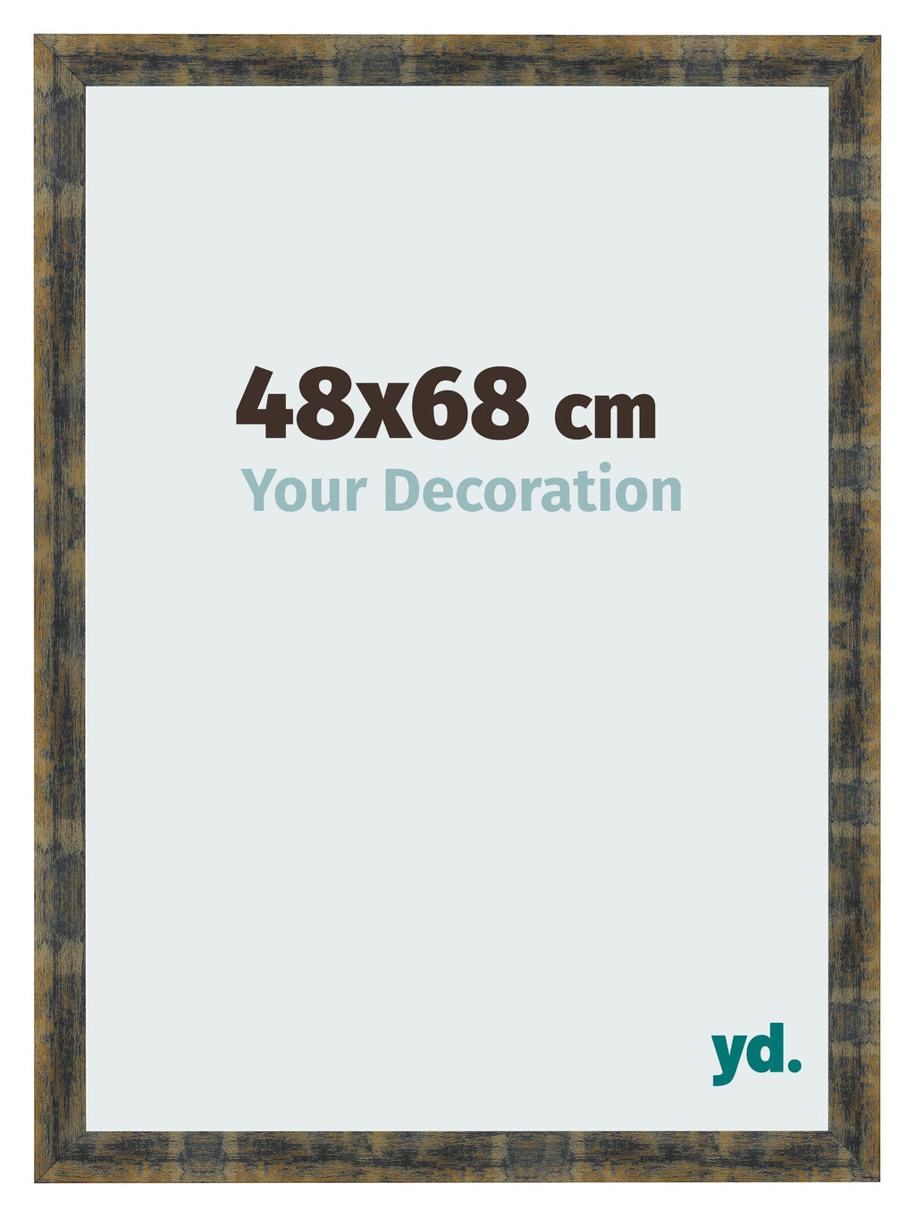 Photo Frame 48x68cm Blue Gold Melange MDF Pisa Front Size | Yourdecoration.com