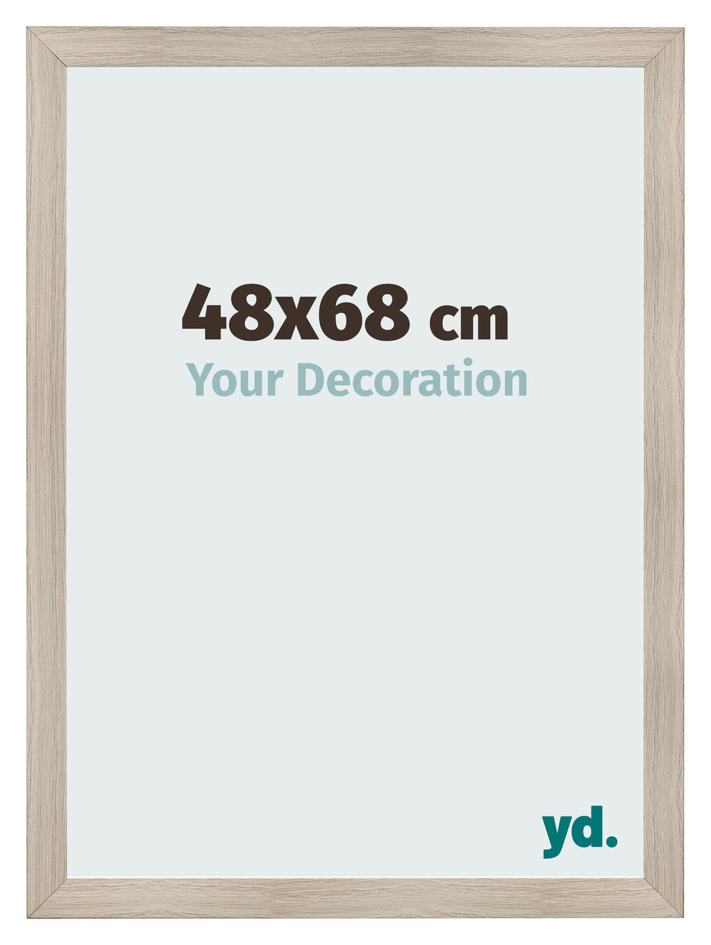 Photo Frame 48x68cm Oak Rustic MDF Pisa Front Size | Yourdecoration.com