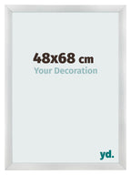 Photo Frame 48x68cm Silver Black Swept MDF Pisa Front Size | Yourdecoration.com