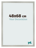Photo Frame 48x68cm Silver Matte MDF Bologna Front Size | Yourdecoration.com