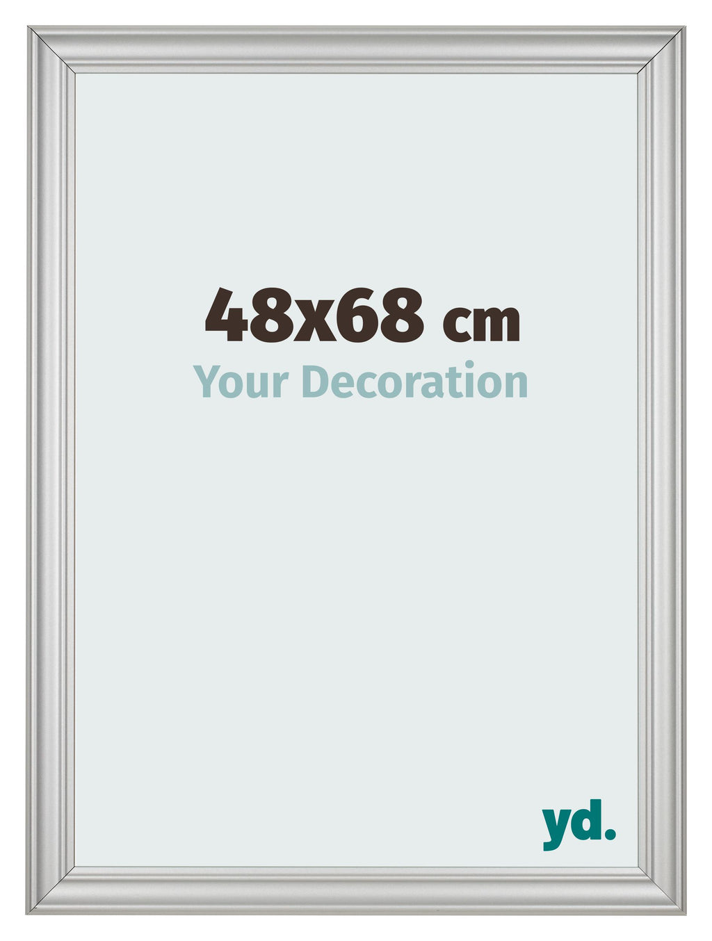 Photo Frame 48x68cm Silver Matte MDF Lazio Front Size | Yourdecoration.com