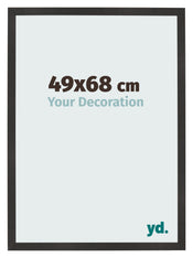 Photo Frame 49x68 cm Black Matte MDF Bologna Front Size | Yourdecoration.com