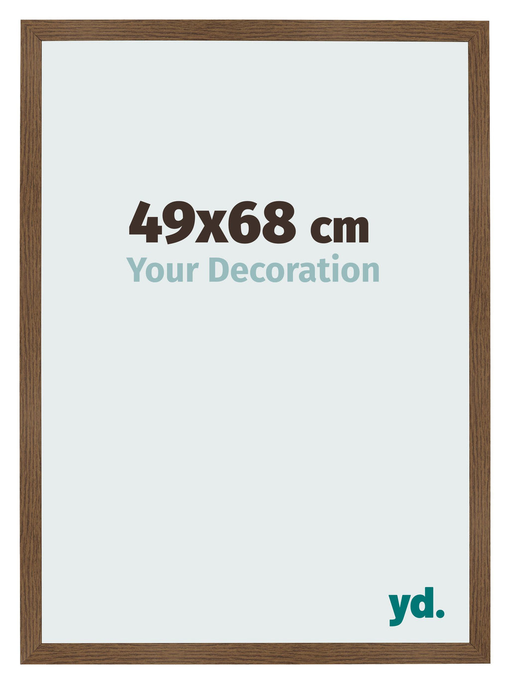 Photo Frame 49x68 cm Oak Rustic MDF Bologna Front Size | Yourdecoration.com