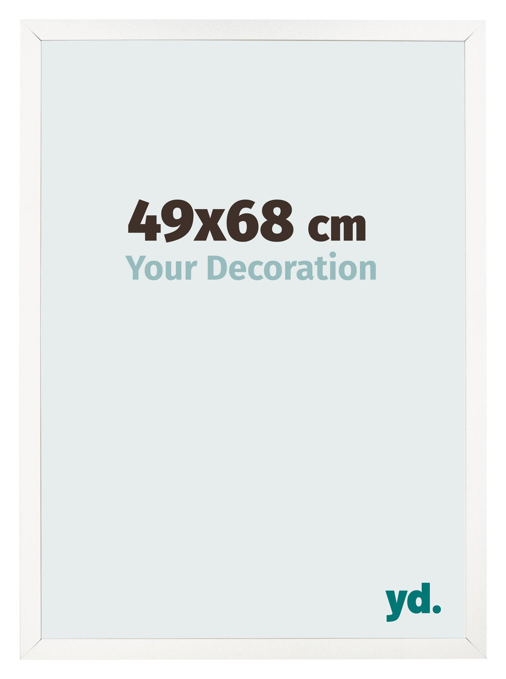 Photo Frame 49x68 cm White High Gloss MDF Bologna Front Size | Yourdecoration.com