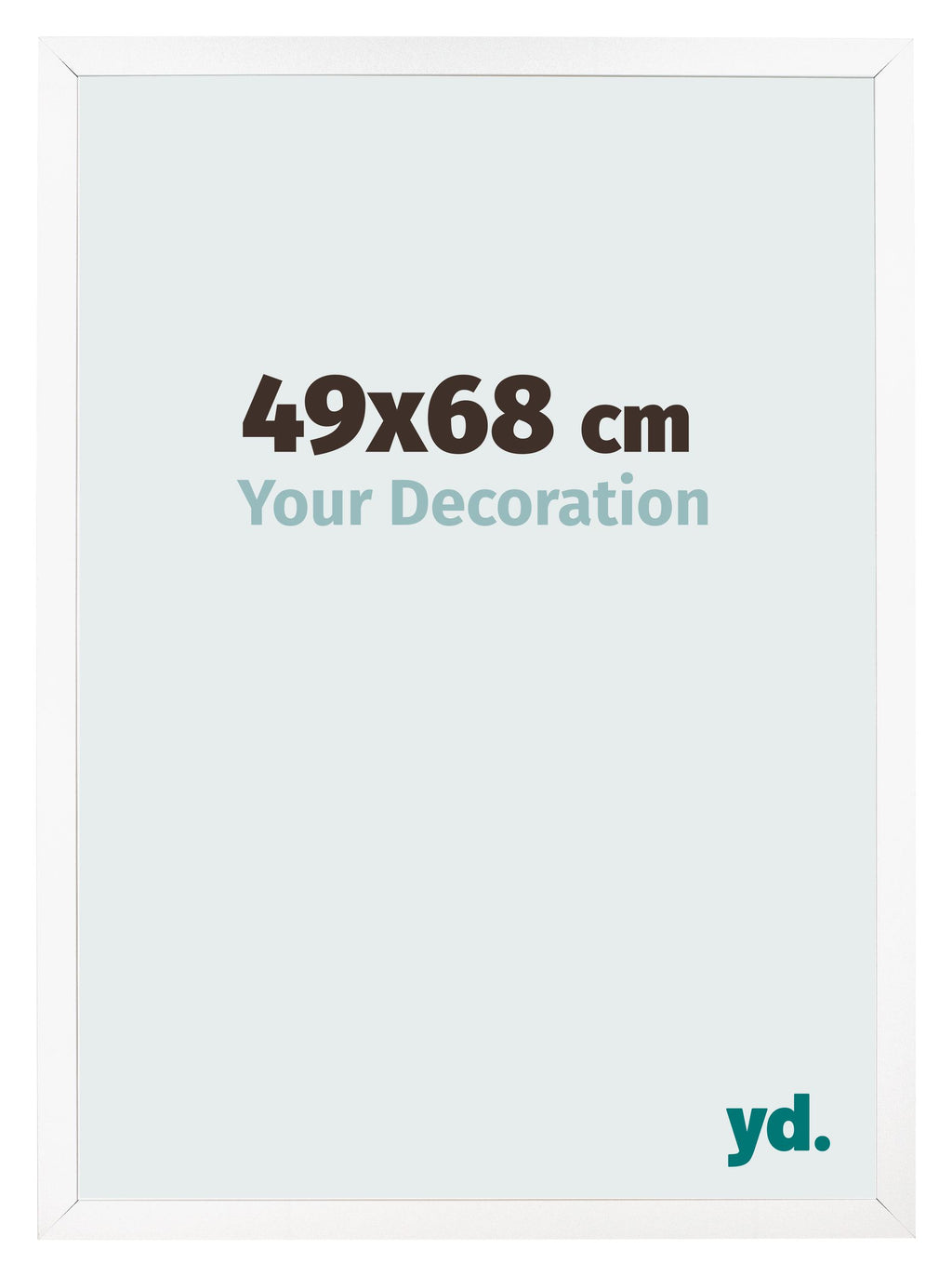 Photo Frame 49x68 cm White Matte MDF Bologna Front Size | Yourdecoration.com