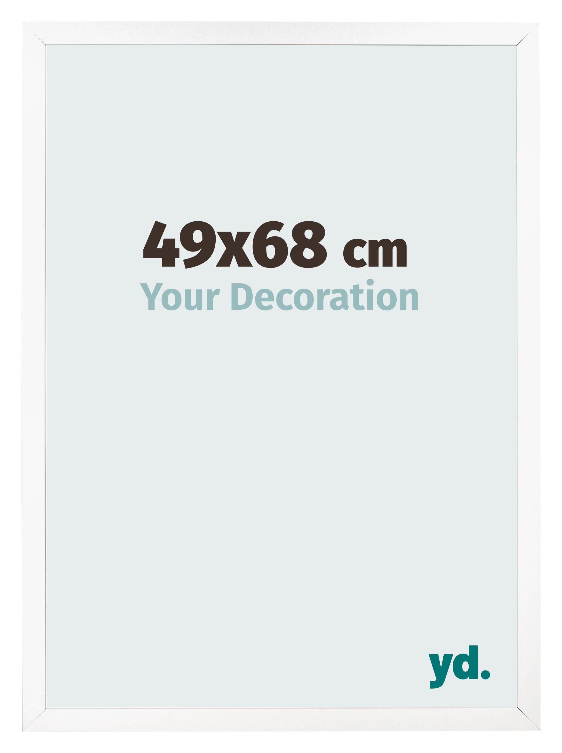 Photo Frame 49x68 cm White Matte MDF Bologna Front Size | Yourdecoration.com