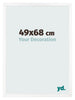Photo Frame 49x68 cm White Matte MDF Bologna Front Size | Yourdecoration.com