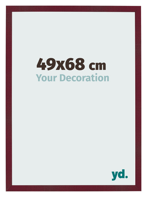 Photo Frame 49x68 cm Wine Red Swept MDF Bologna Front Size | Yourdecoration.com