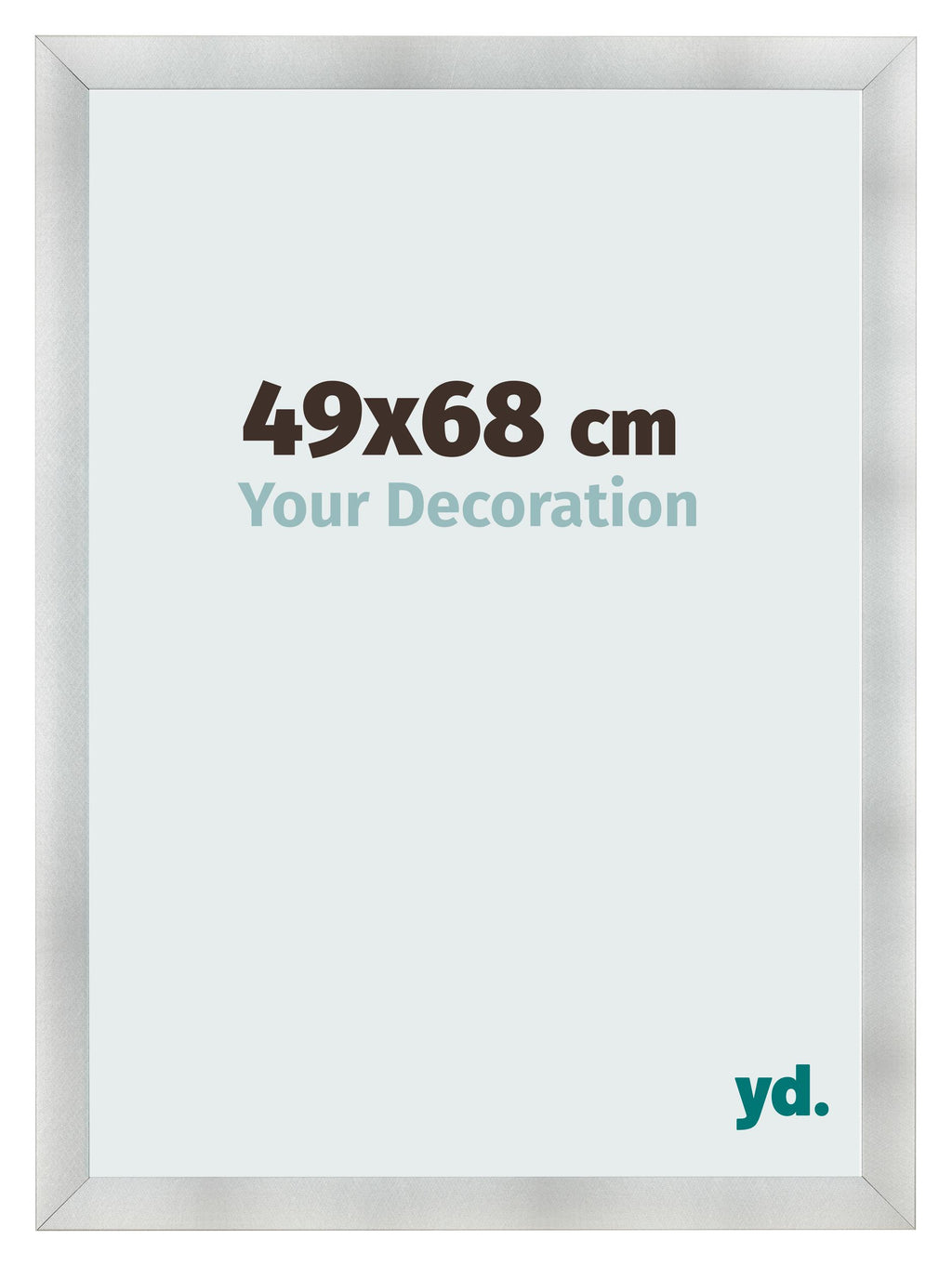 Photo Frame 49x68cm Aluminum Brushed MDF Pisa Front Size | Yourdecoration.com