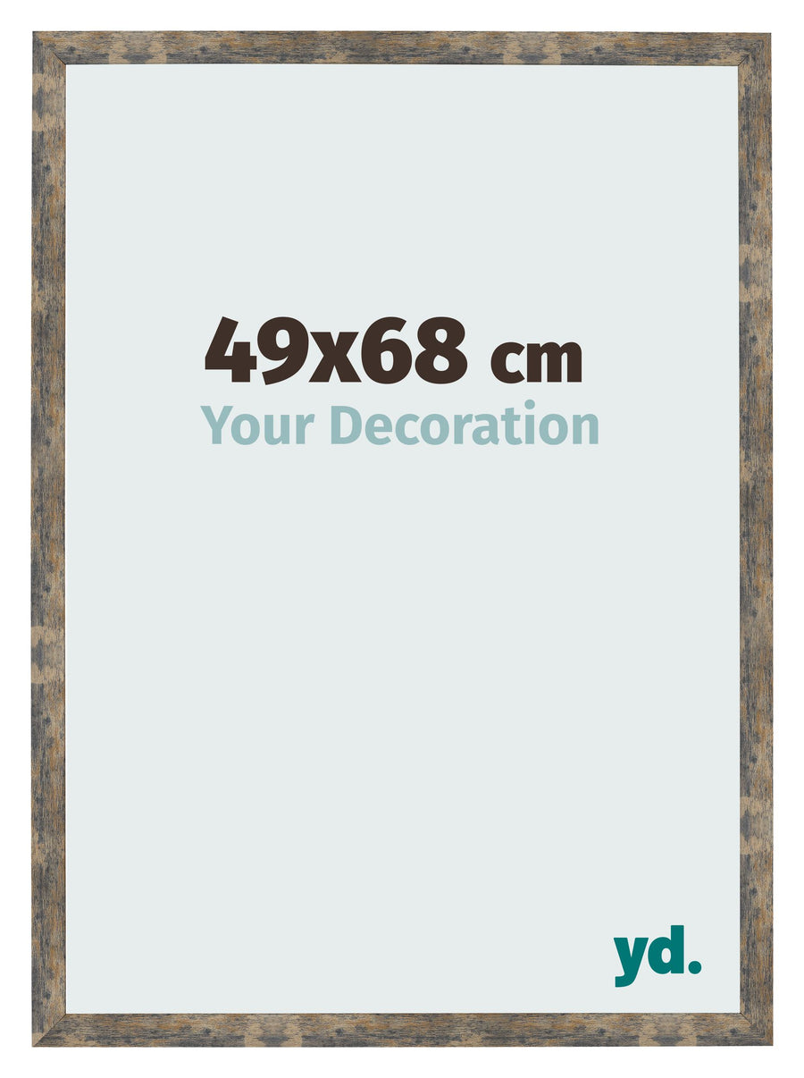 Photo Frame 49x68cm Blue Gold Melange MDF Bologna Front Size | Yourdecoration.com