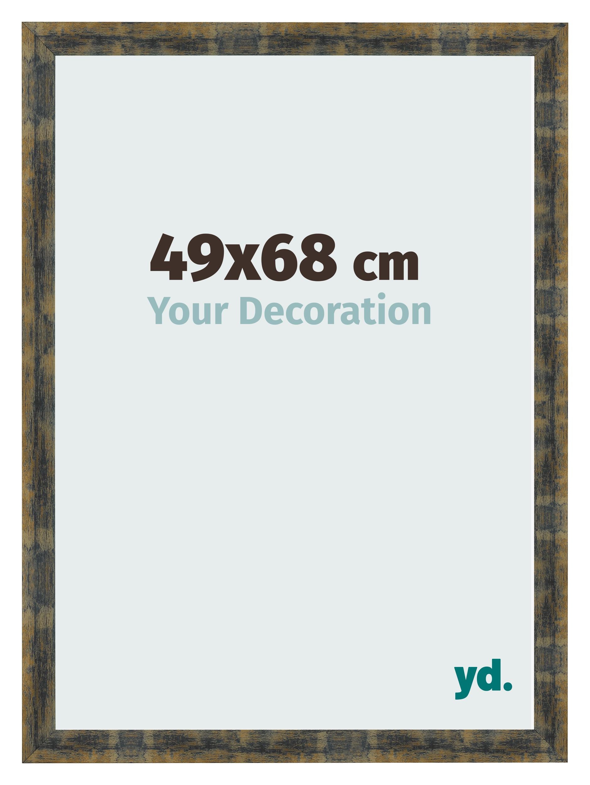 Photo Frame 49x68cm Blue Gold Melange MDF Pisa Front Size | Yourdecoration.com