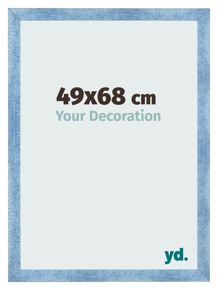 Photo Frame 49x68cm Clear Blue Swept MDF Pisa Front Size | Yourdecoration.com