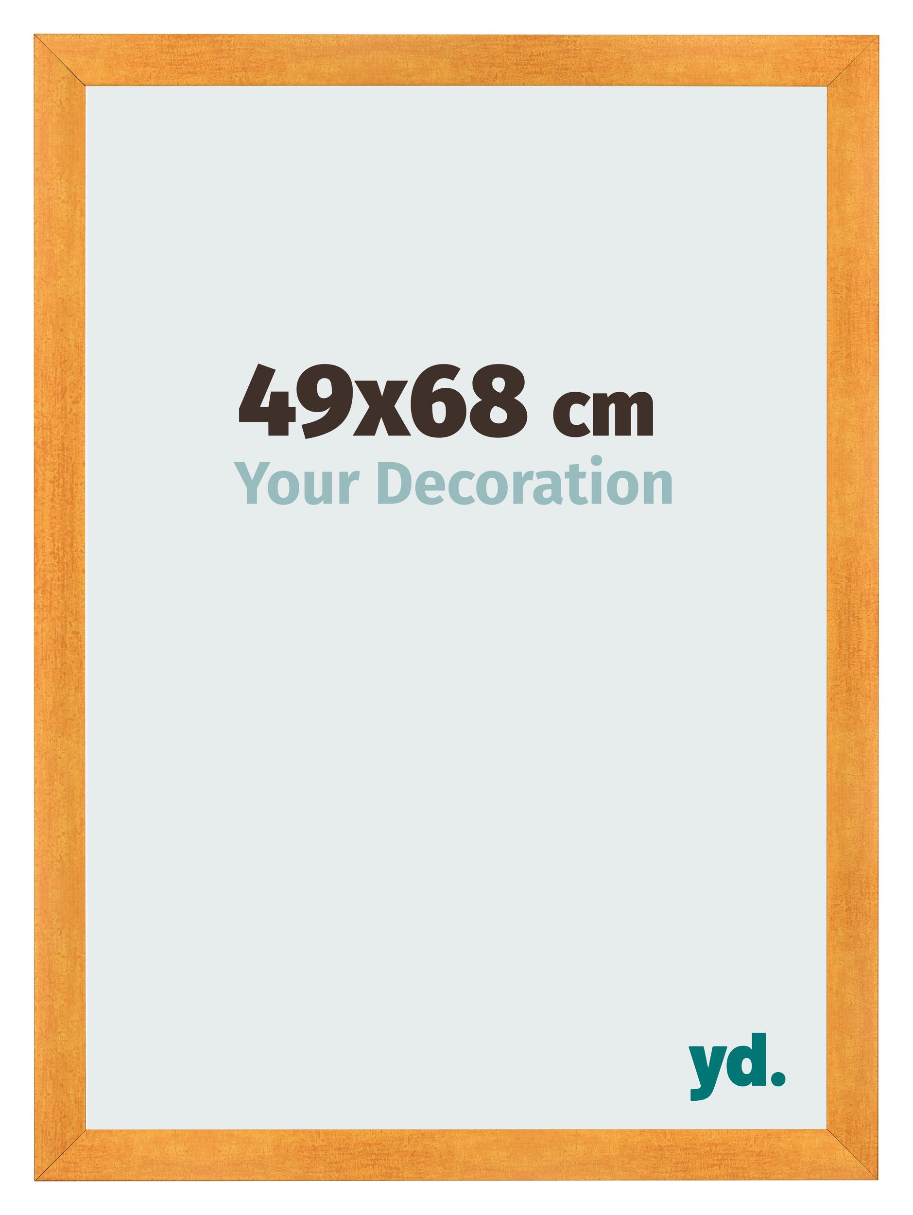 Photo Frame 49x68cm Orange MDF Pisa Front Size | Yourdecoration.com