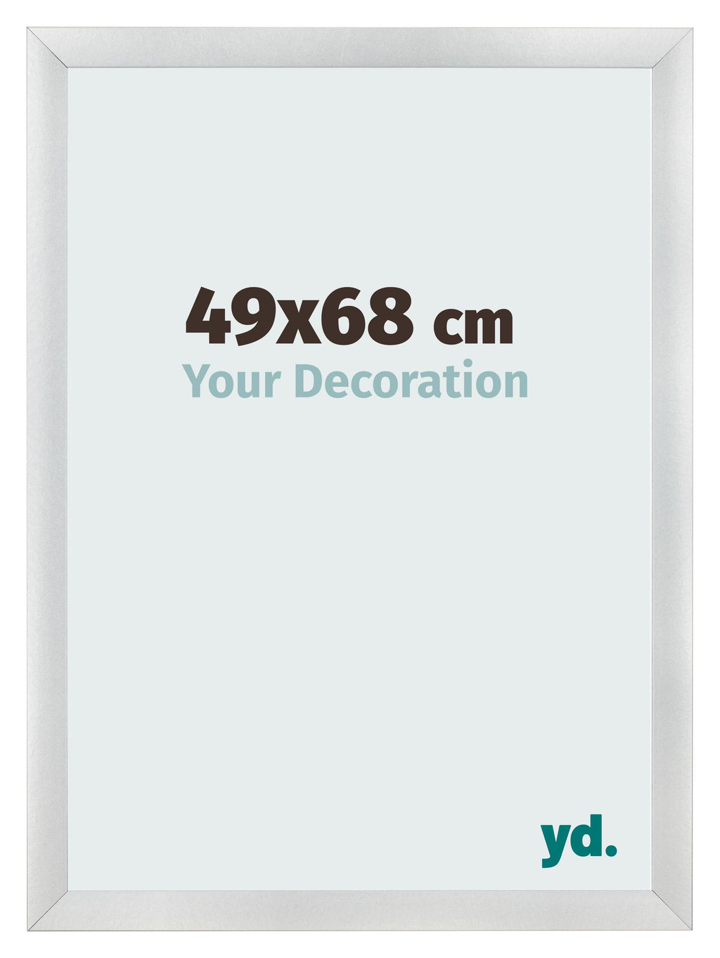 Photo Frame 49x68cm Silver Black Swept MDF Pisa Front Size | Yourdecoration.com