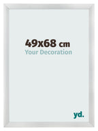 Photo Frame 49x68cm Silver Black Swept MDF Pisa Front Size | Yourdecoration.com