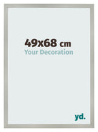 Photo Frame 49x68cm Silver Matte MDF Bologna Front Size | Yourdecoration.com
