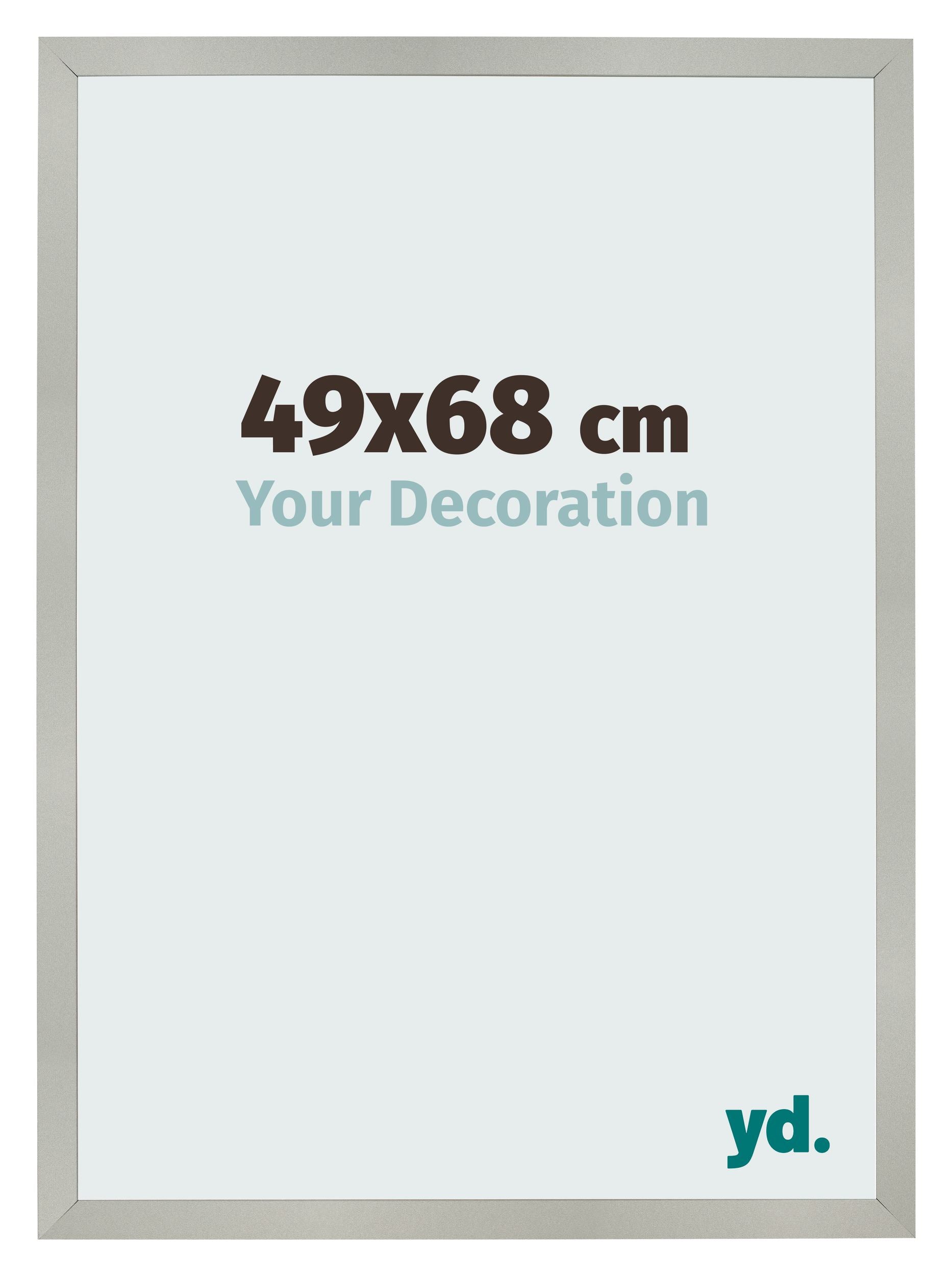 Photo Frame 49x68cm Silver Matte MDF Bologna Front Size | Yourdecoration.com
