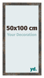 Photo Frame 50x100 cm Oxidized Metal MDF Bologna Front Size | Yourdecoration.com