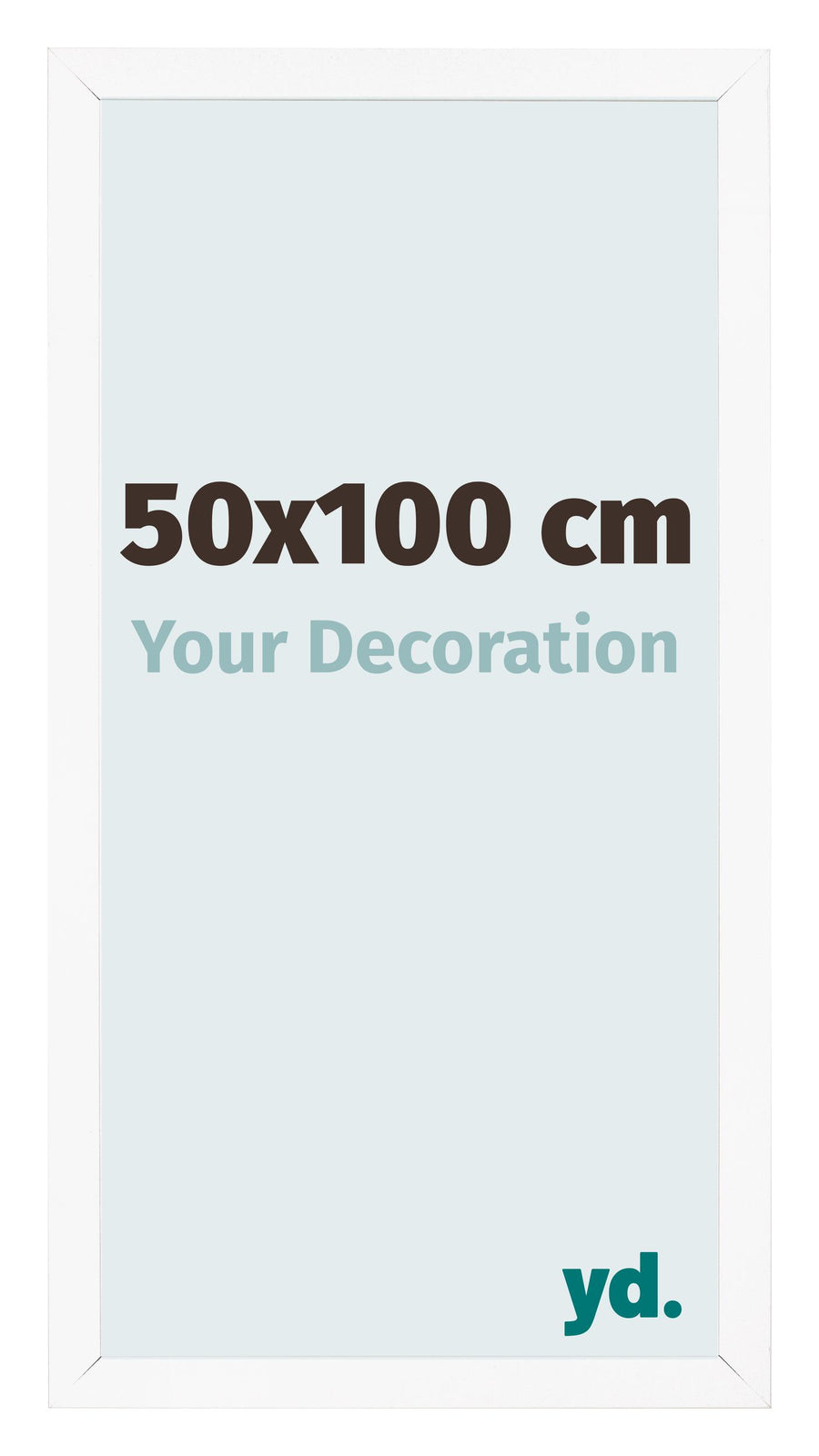 Photo Frame 50x100 cm White Matte MDF Bologna Front Size | Yourdecoration.com