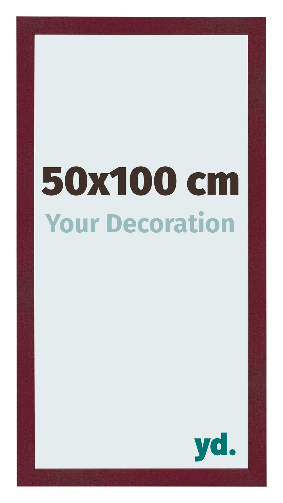 Photo Frame 50x100 cm Wine Red Swept MDF Bologna Front Size | Yourdecoration.com