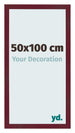 Photo Frame 50x100 cm Wine Red Swept MDF Bologna Front Size | Yourdecoration.com