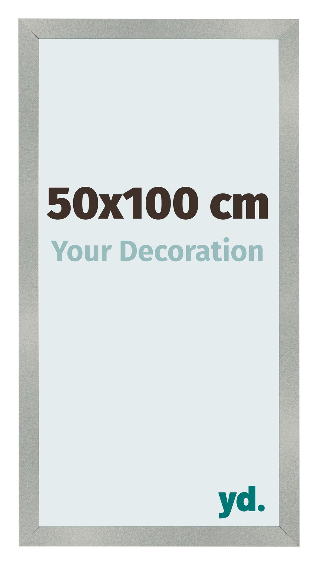 Photo Frame 50x100cm Aluminum Brushed MDF Bologna Front Size | Yourdecoration.com