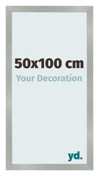 Photo Frame 50x100cm Aluminum Brushed MDF Bologna Front Size | Yourdecoration.com