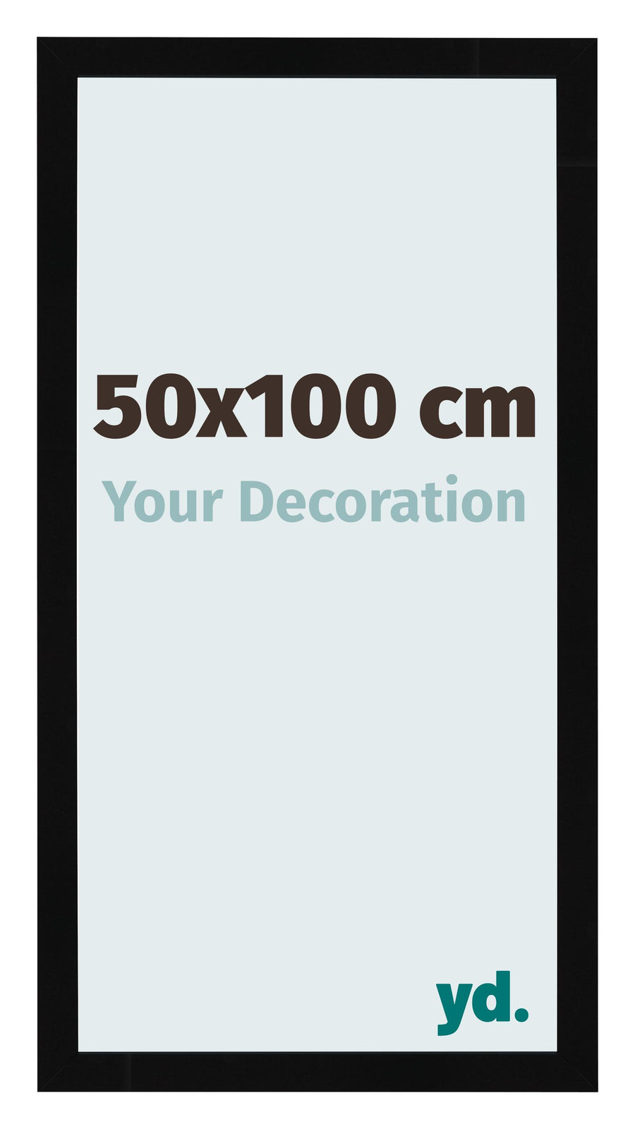 Photo Frame 50x100cm Black High Gloss MDF Bologna Front Size | Yourdecoration.com