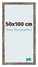 Photo Frame 50x100cm Blue Gold Melange MDF Bologna Front Size | Yourdecoration.com