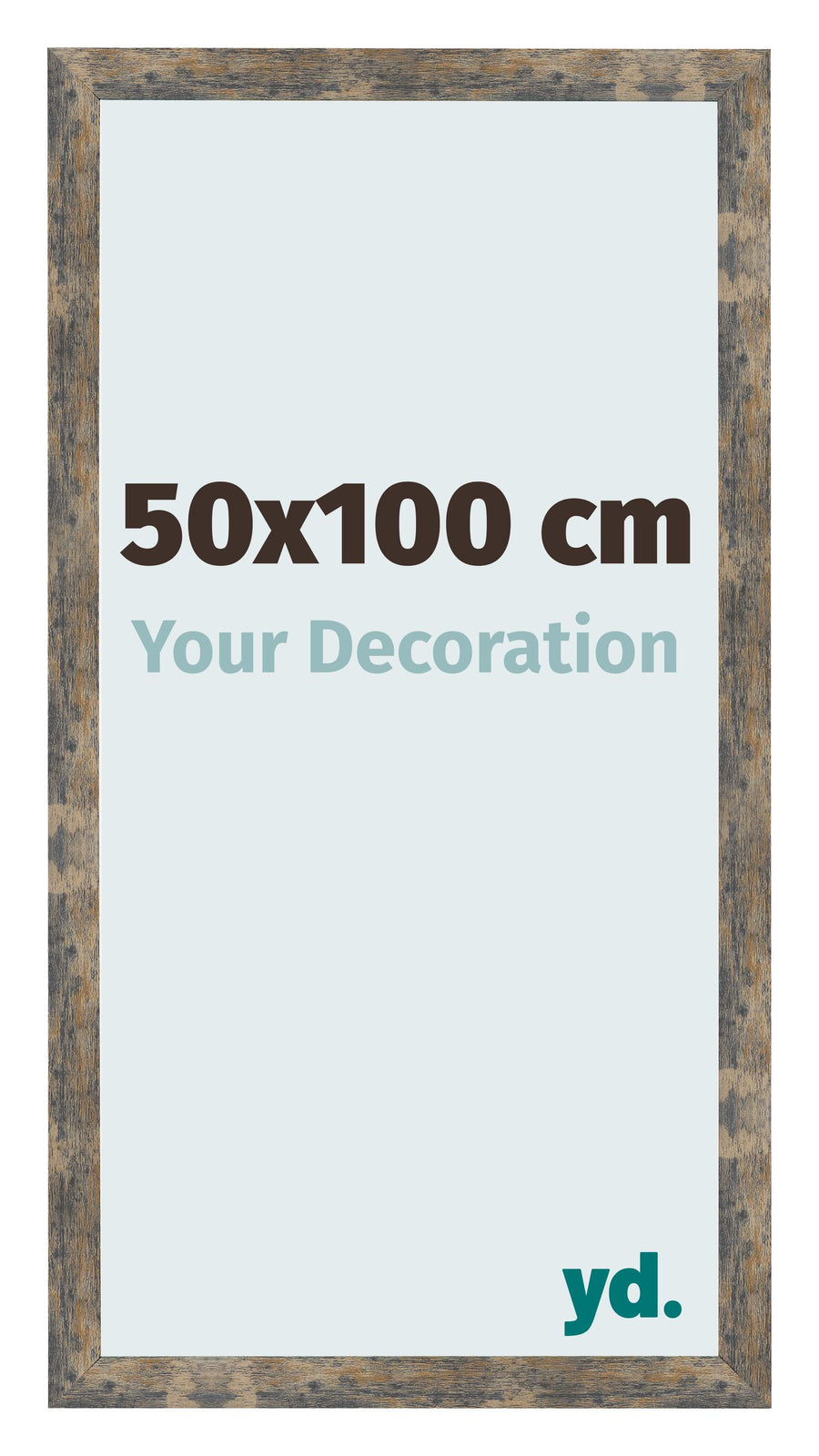 Photo Frame 50x100cm Blue Gold Melange MDF Bologna Front Size | Yourdecoration.com