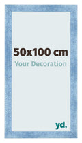 Photo Frame 50x100cm Clear Blue Swept MDF Pisa Front Size | Yourdecoration.com