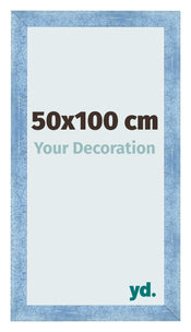 Photo Frame 50x100cm Clear Blue Swept MDF Pisa Front Size | Yourdecoration.com