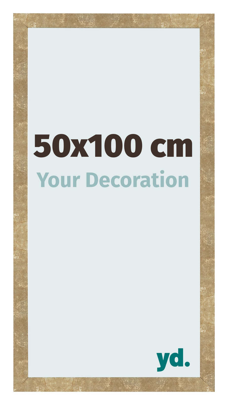 Photo Frame 50x100cm Gold Antique MDF Bologna Front Size | Yourdecoration.com