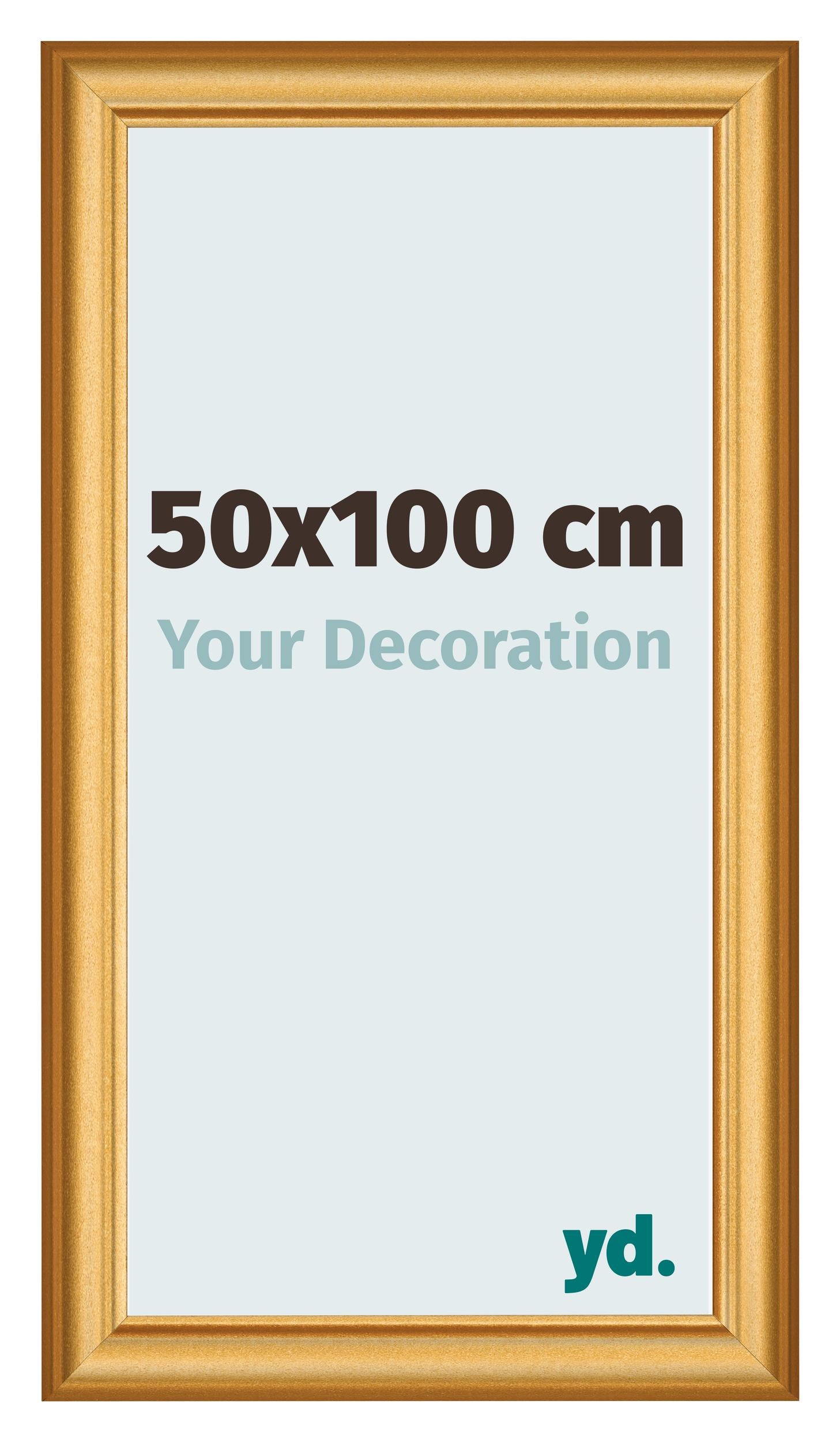 Photo Frame 50x100cm Gold Matte MDF Lazio Front Size | Yourdecoration.com