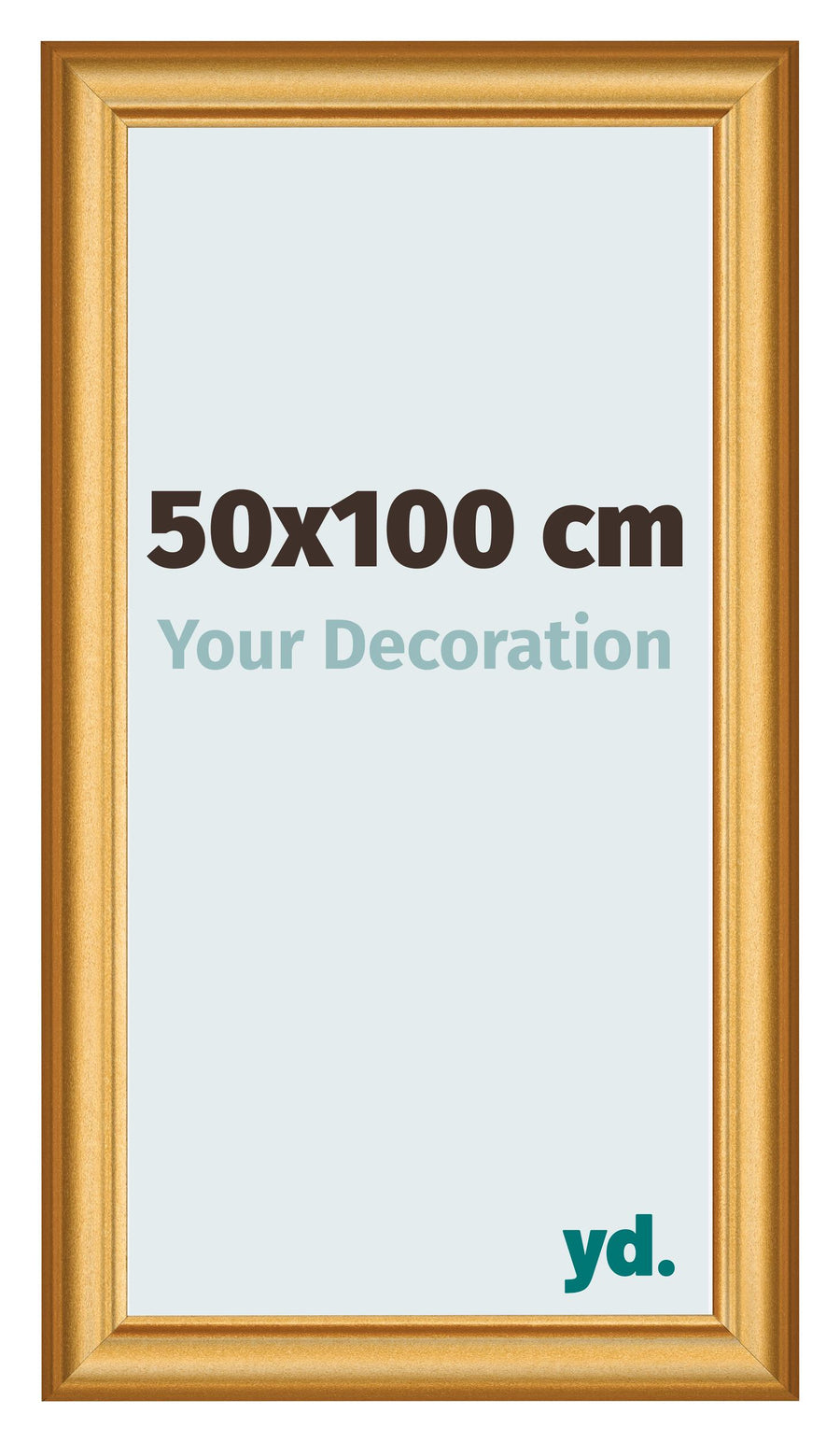 Photo Frame 50x100cm Gold Matte MDF Lazio Front Size | Yourdecoration.com