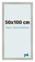 Photo Frame 50x100cm Silver Matte MDF Bologna Front Size | Yourdecoration.com