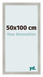 Photo Frame 50x100cm Silver Matte MDF Bologna Front Size | Yourdecoration.com
