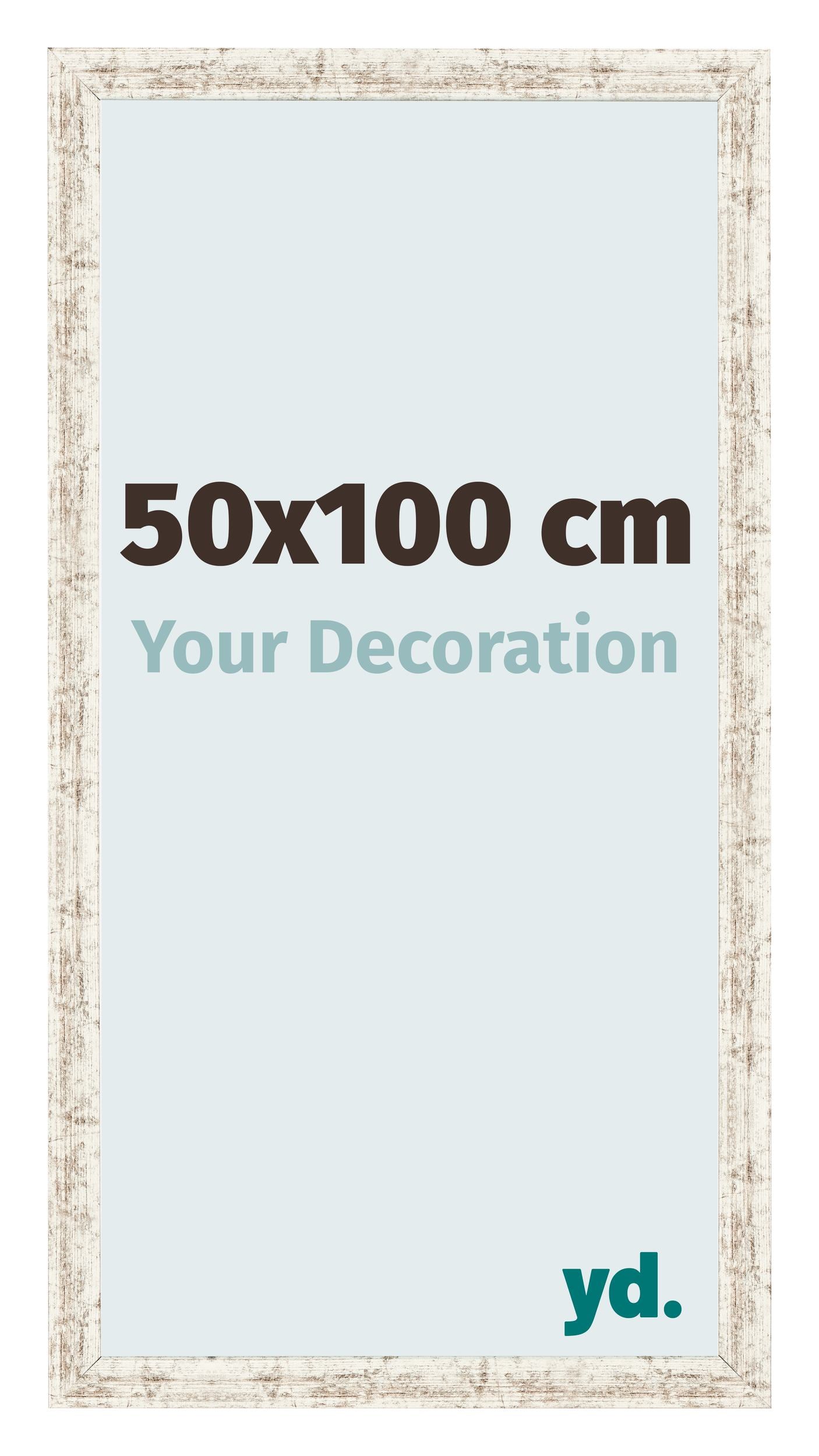 Photo Frame 50x100cm White Vintage MDF Bologna Front Size | Yourdecoration.com