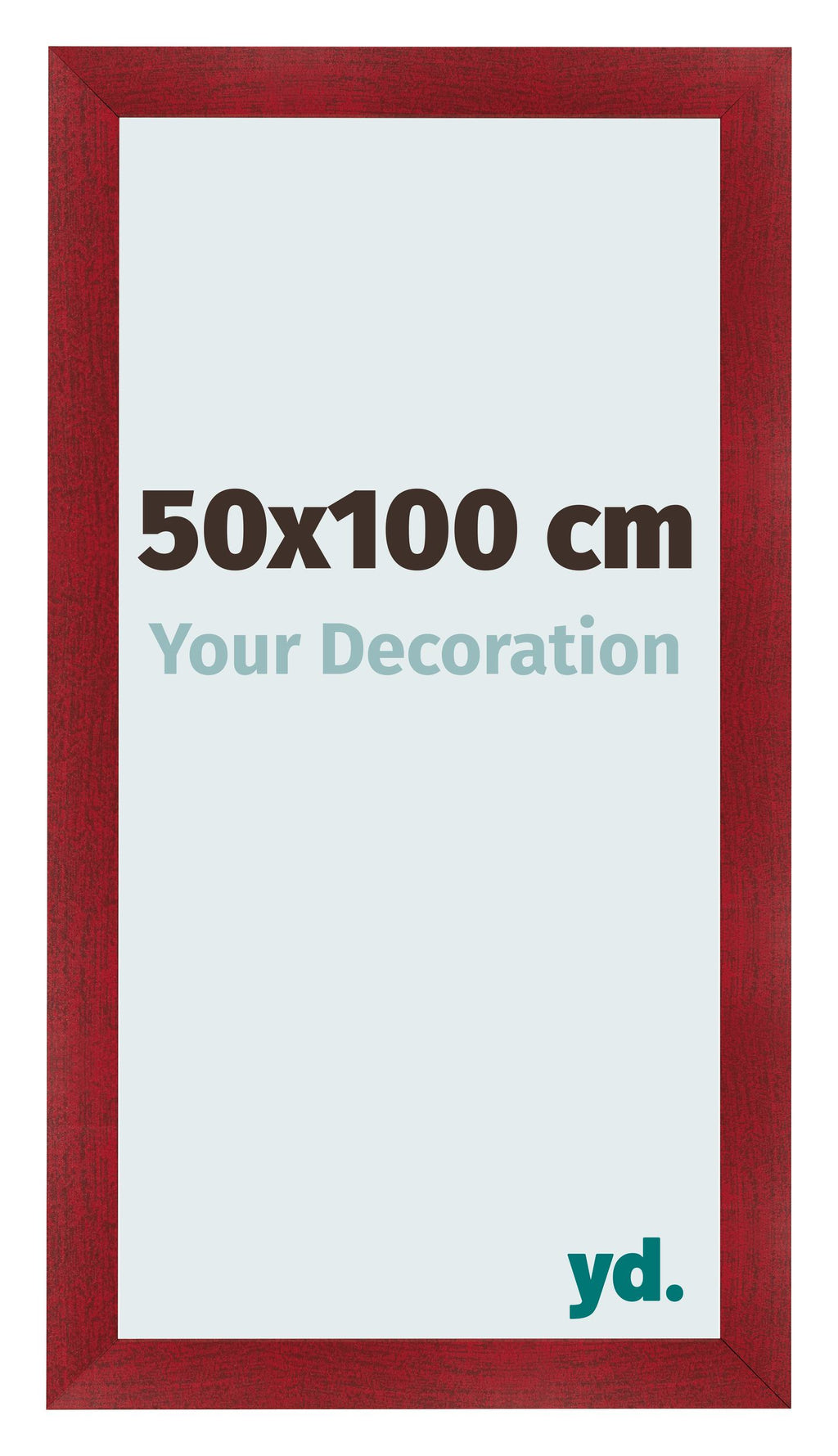 Photo Frame 50x100cm Wine Red Swept MDF Pisa Front Size | Yourdecoration.com