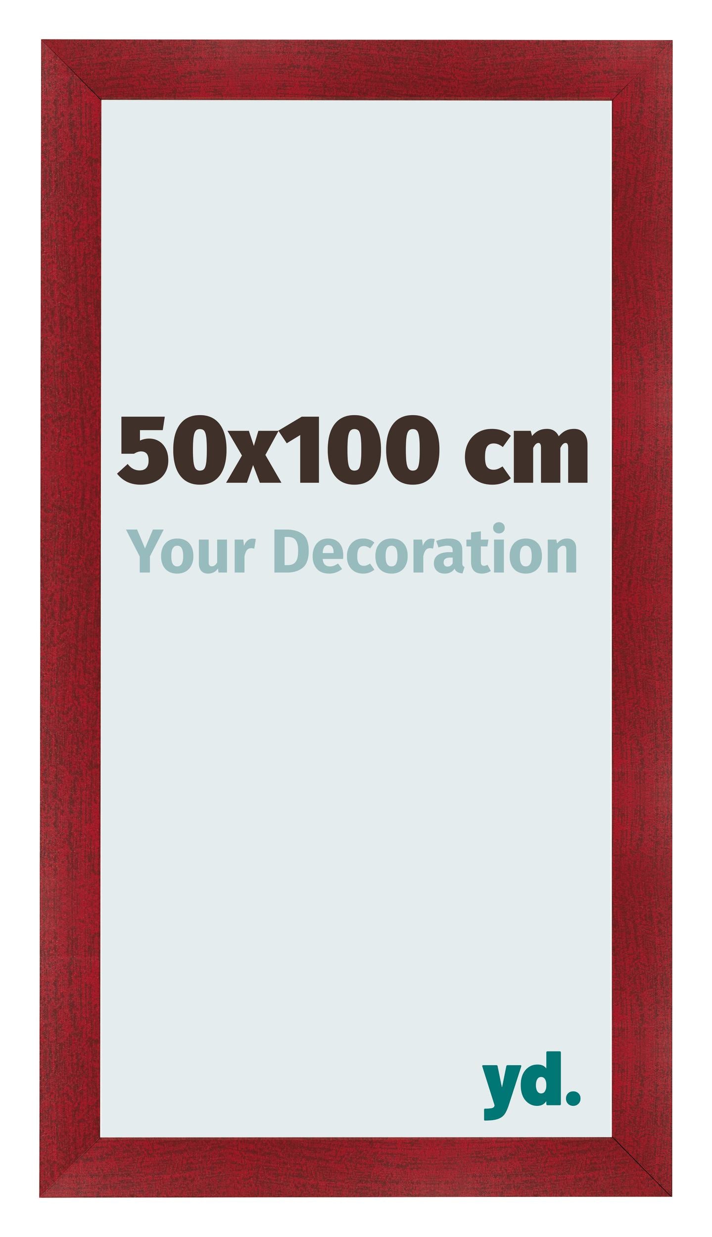 Photo Frame 50x100cm Wine Red Swept MDF Pisa Front Size | Yourdecoration.com